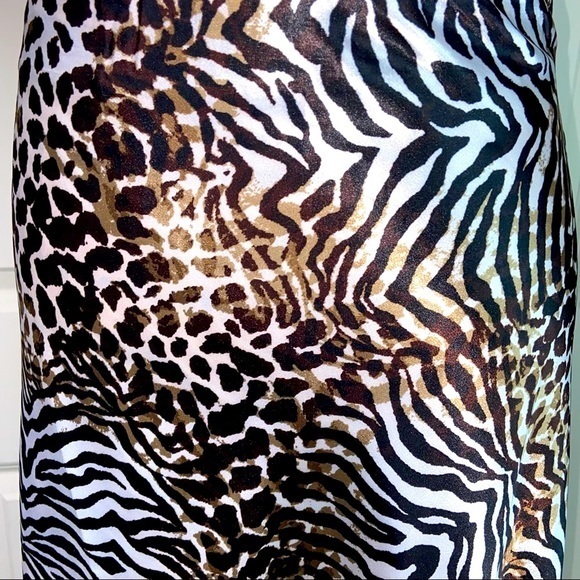 NWT Anne Klein Animal Print Patterned A-Line Skirt - Picture 6 of 12